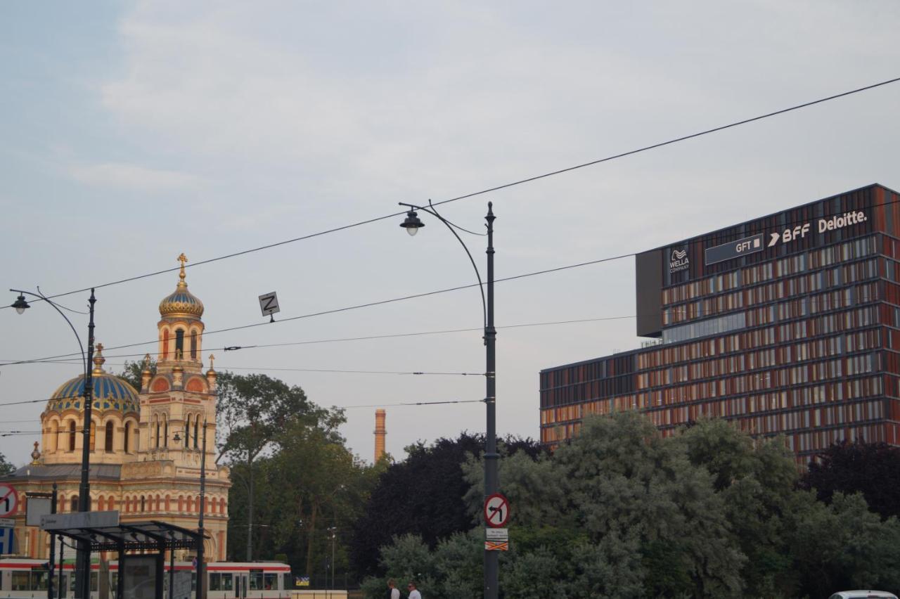 N23 Dwupoziomowy Apartament Lodz Centrum Wi-Fi Klimatyzacja Luaran gambar