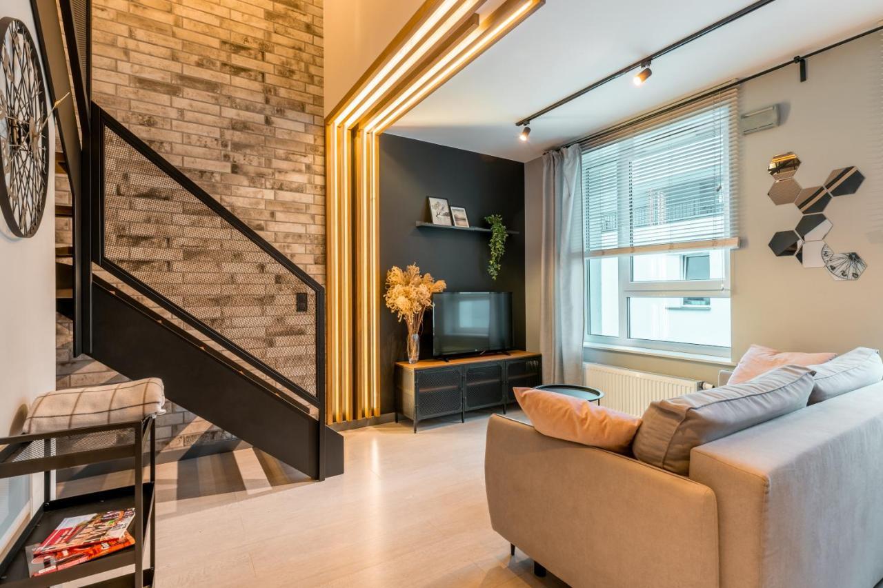 N23 Dwupoziomowy Apartament Lodz Centrum Wi-Fi Klimatyzacja Luaran gambar