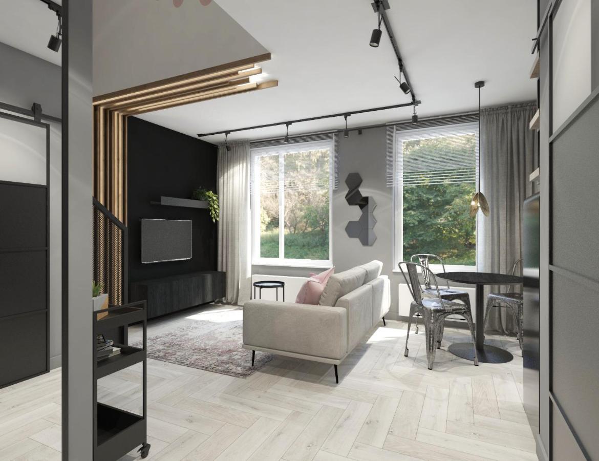 N23 Dwupoziomowy Apartament Lodz Centrum Wi-Fi Klimatyzacja Luaran gambar