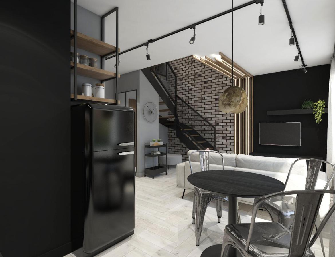 N23 Dwupoziomowy Apartament Lodz Centrum Wi-Fi Klimatyzacja Luaran gambar