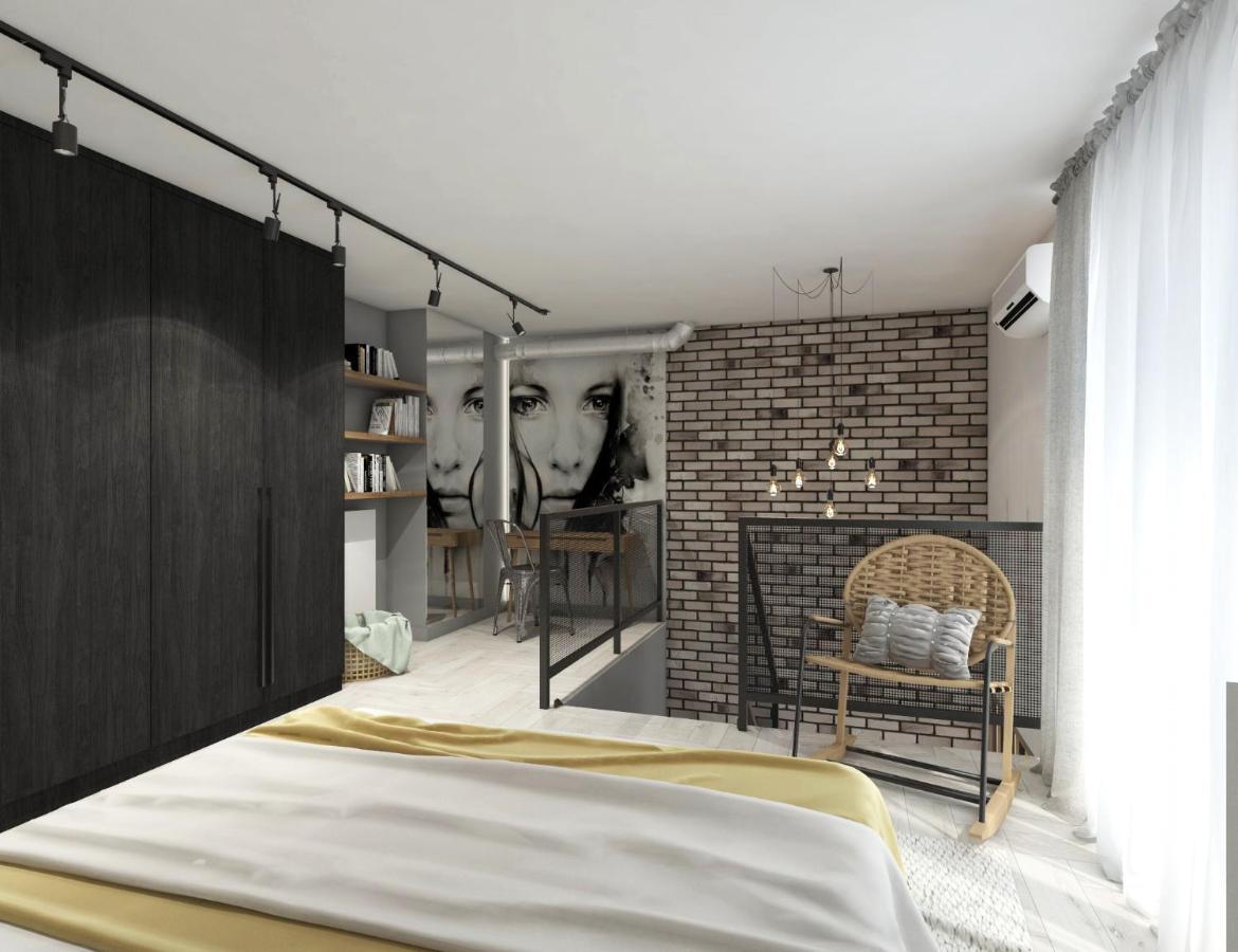 N23 Dwupoziomowy Apartament Lodz Centrum Wi-Fi Klimatyzacja Luaran gambar